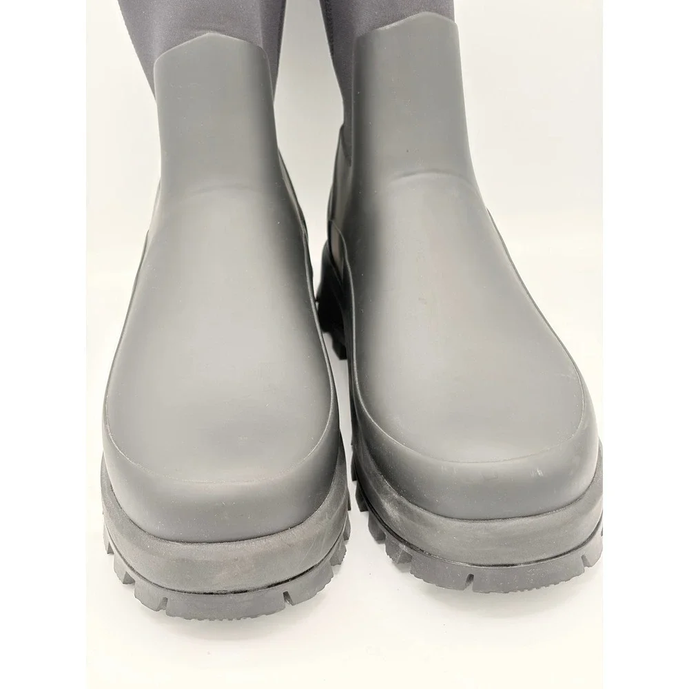 Hunter City Explorer Short Neoprene Boots 8 Black Waterproof Lug Sole Rain